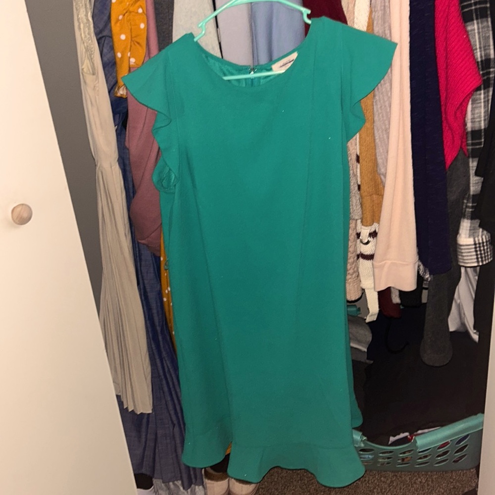 Green dress Anne loft size 14